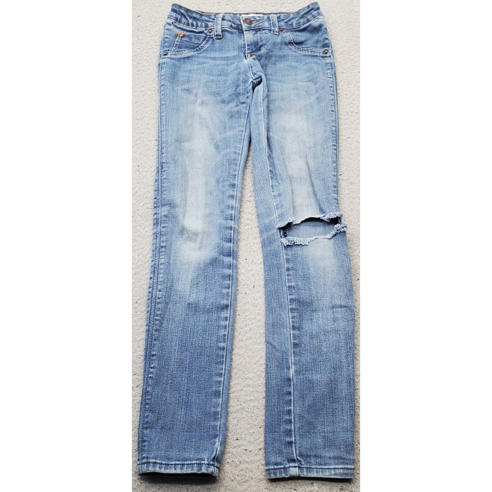 Hudson Jeans Womens 10 Blue Denim High Waisted Stretch Distressed Streetwear